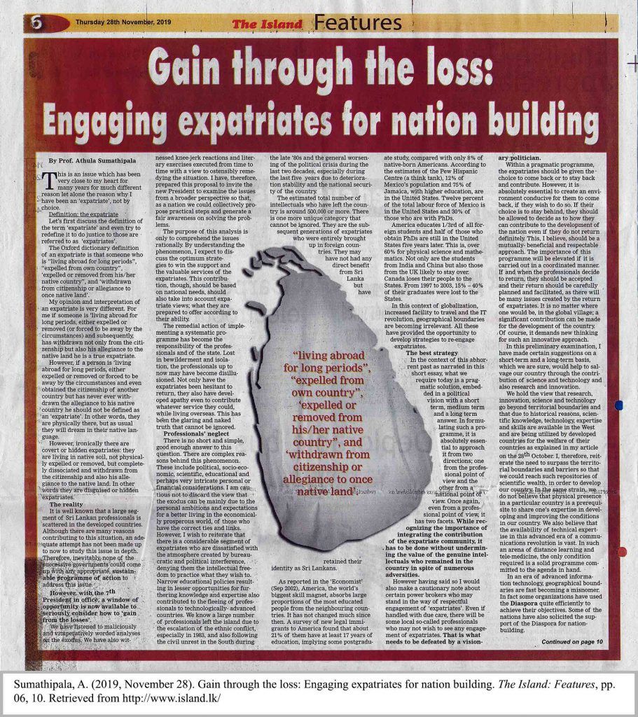 Gain through the loss: Engaging expatriates for nation building