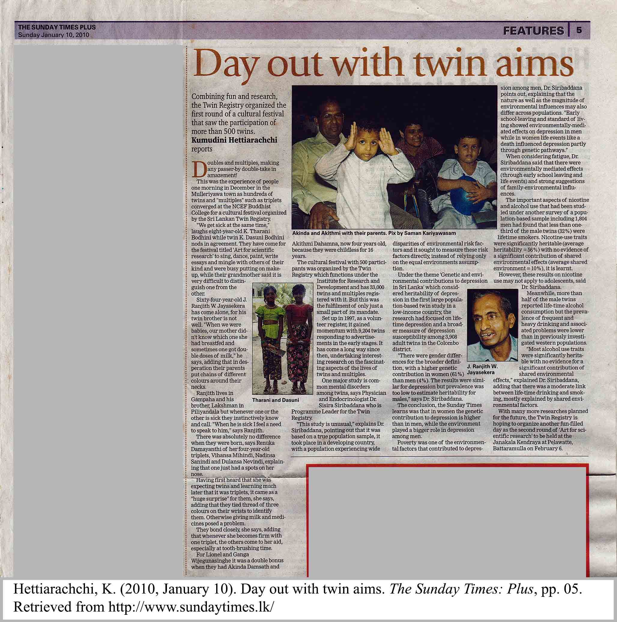 Day out with twin aims.