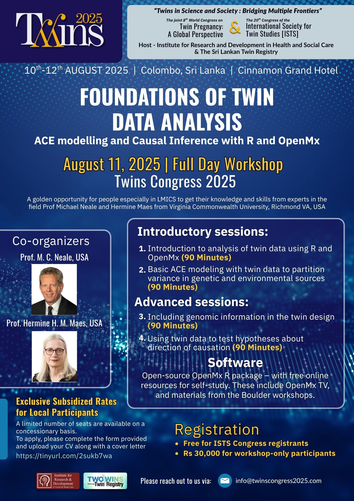 Full-Day Workshop: Foundations of Twin Data Analysis